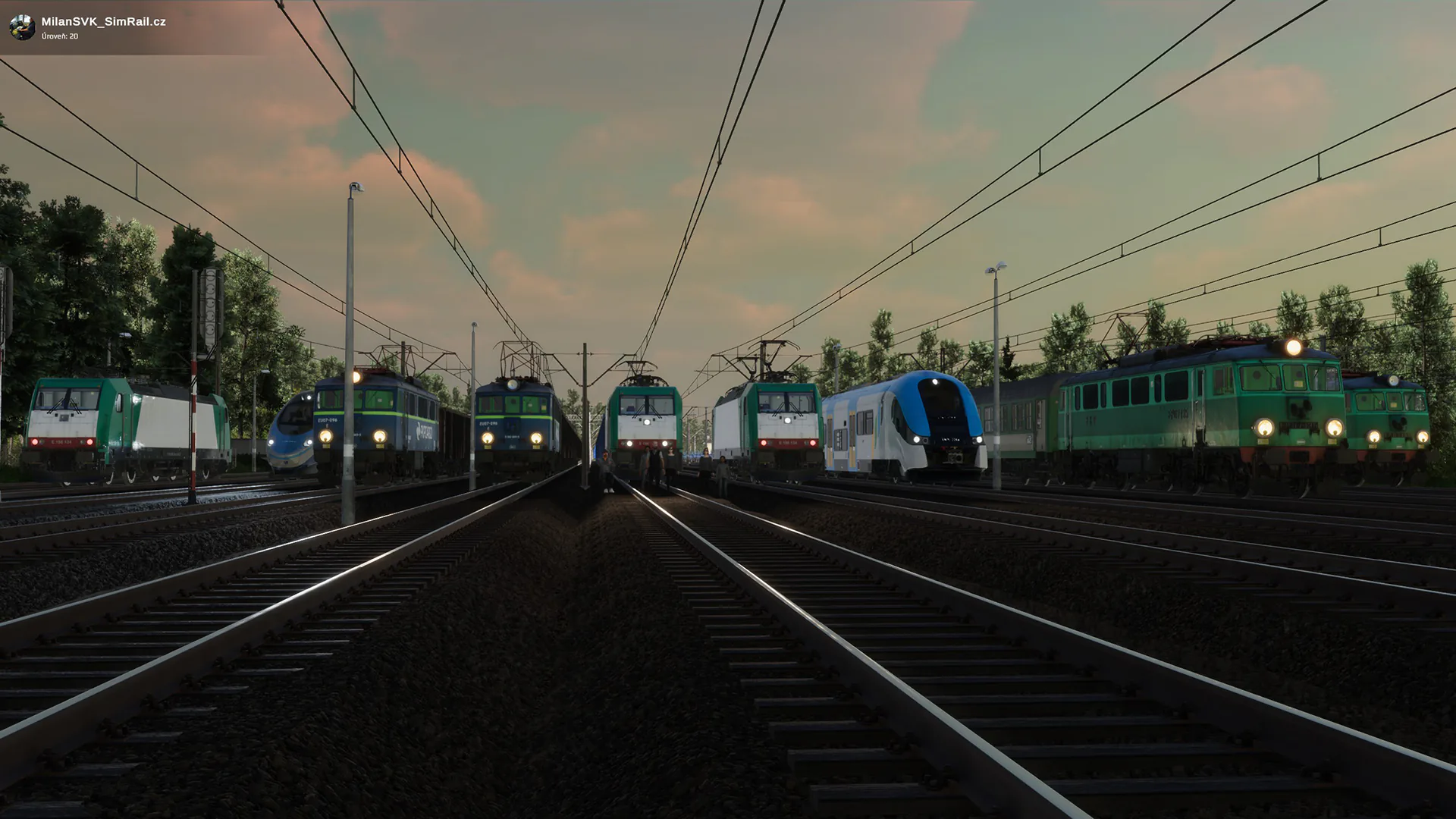Lokomotiven im Eisenbahn-Simulationsspiel SimRail